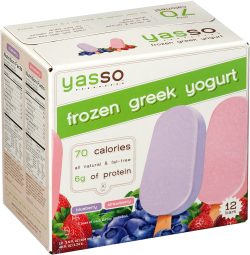 Yasso frozen Greek yogurt packaging
