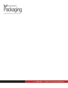 Great Northern Packaging letterhead