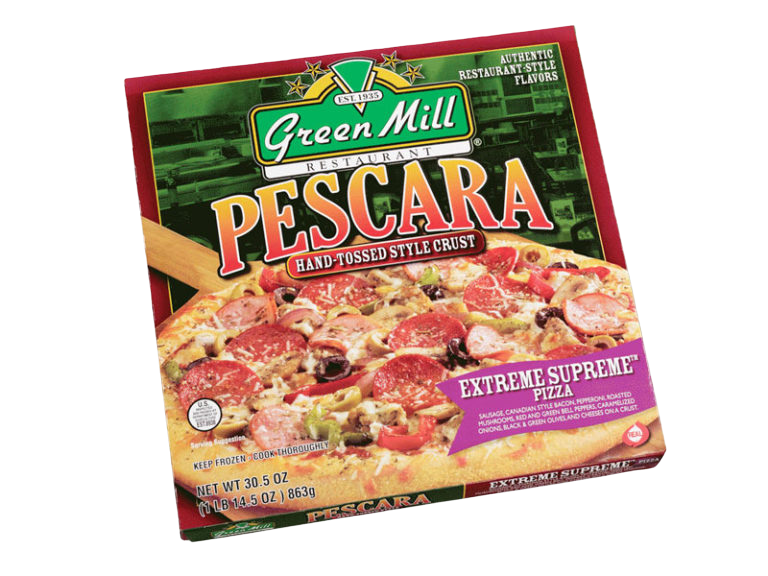 Custom packaging for frozen pizza