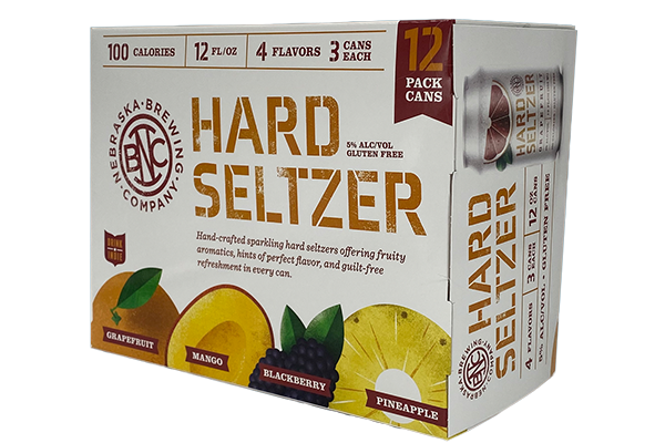 Custom hard seltzer case packaging